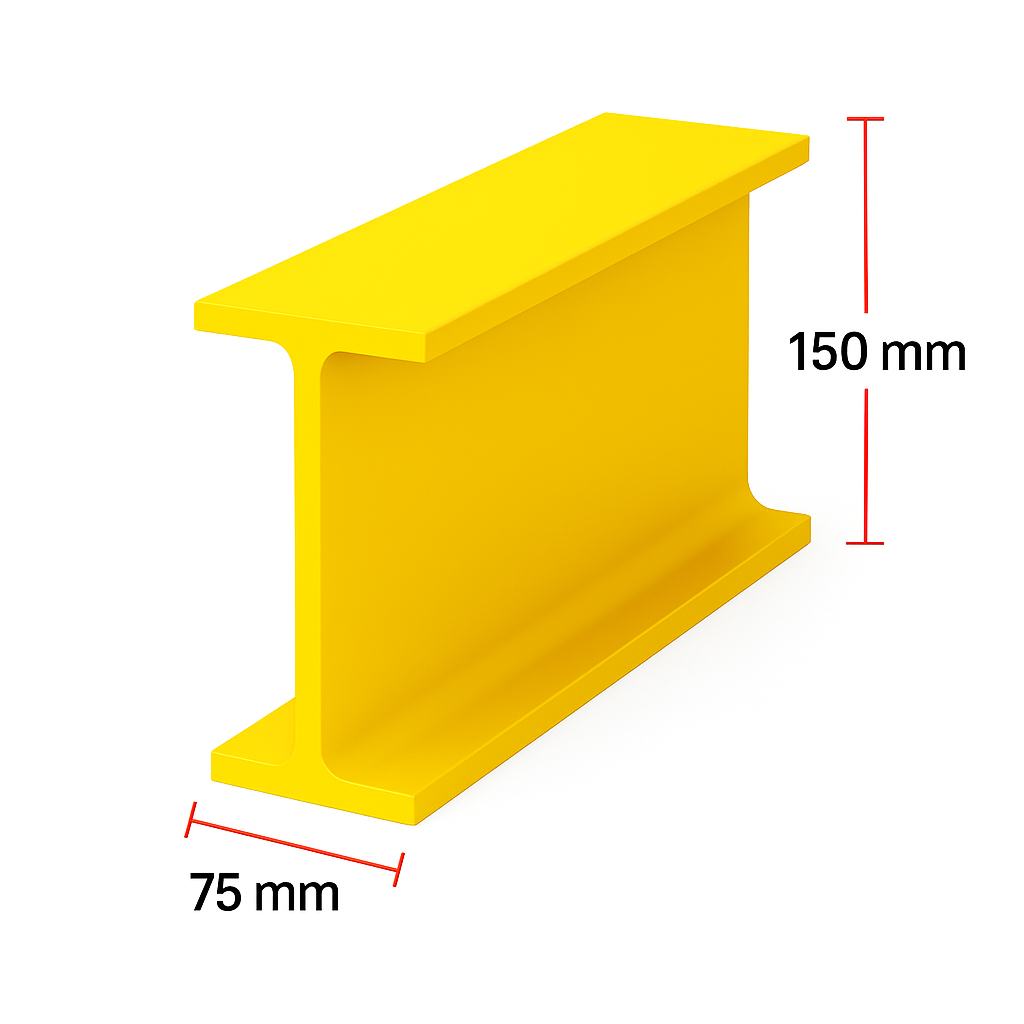 Viga FRP 150×75×6 mm INDPUL