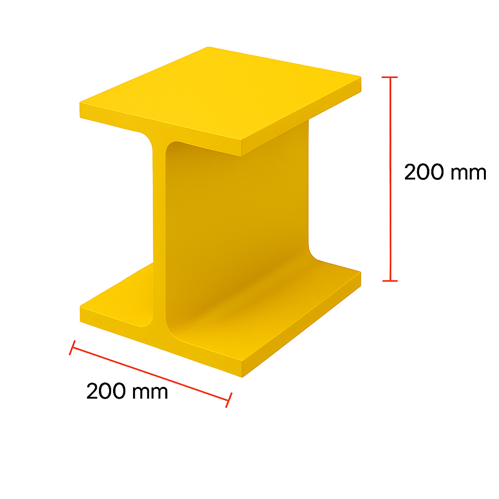 Viga FRP 200×200×10 mm INDPUL